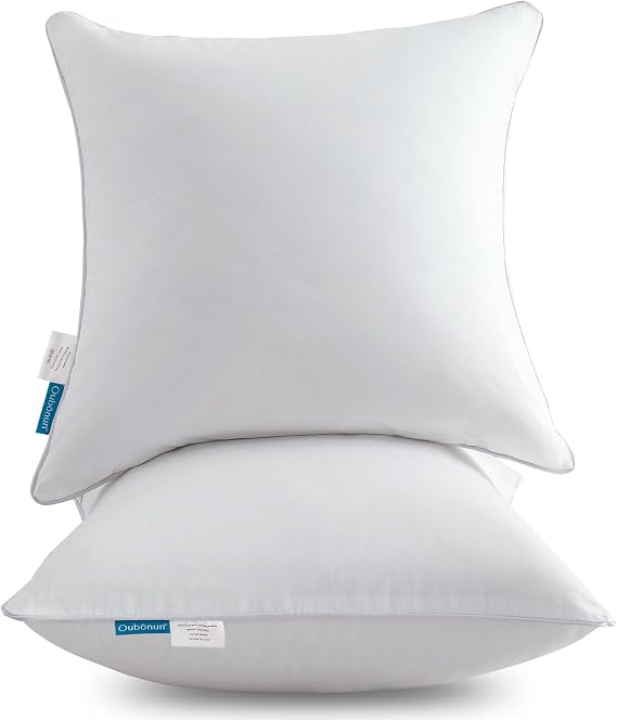 Oubonun 70 x 70 cm Cotton Cushion Fillers Pack of 2 Soft Inner