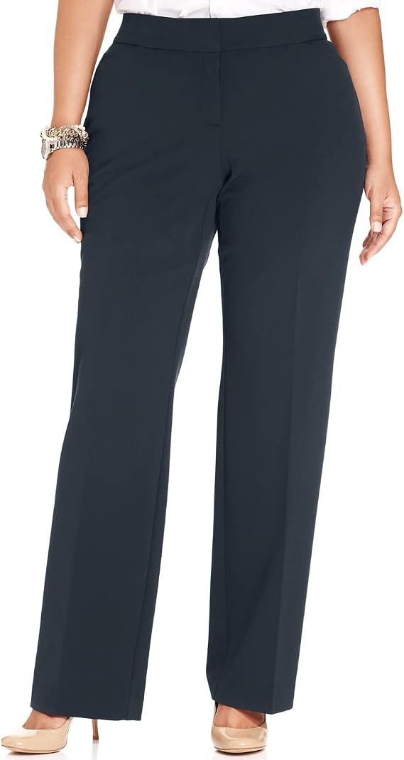 Plus & Petite Plus Size Curvy-Fit Straight-Leg Pants