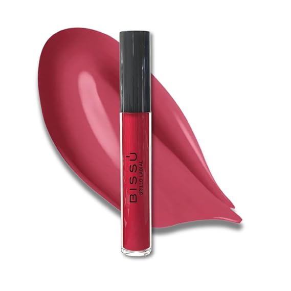 Bissu Lip Gloss for plumper looking lips, High shine finish, Non-Sticky, Vegan formula, Pick from 12 beautiful lip gloss shades (Destello)