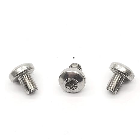 M6-1.0x8mm Stainless Steel Torx Bolts Round Head Six Star Six Lobe Screws Full Thread 30pcs