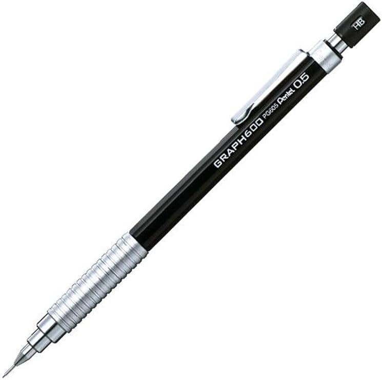 Pentel PG605-A Graph 600 Pentel PG605-A (0.5 mm) Teknik Çizim ve Yazı İçin Mekanik Kurşun Kalem, Orijinal Kutusunda
