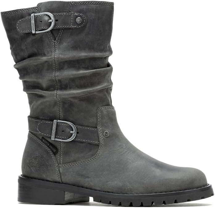 Harley-Davidson Footwear Womens Almand Casual Boots Mid Calf Low Heel 1-2"