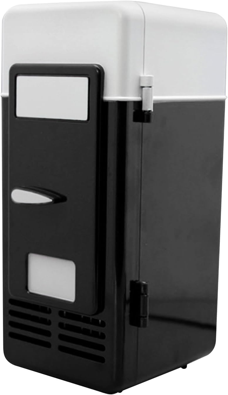 Small Beverage Fridge - Drink Cooler Unit, Compact Portable Refrigerator | Personal Cooling Heating Appliance, Mini Bedroom Dorm Desktop Road Travel, Beverages Chiller for Students Teens Family Trip