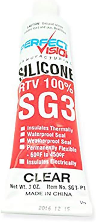 SG3-P1 Perfect Vision Silicone Sealant 3 Oz, Clear Waterproof seal