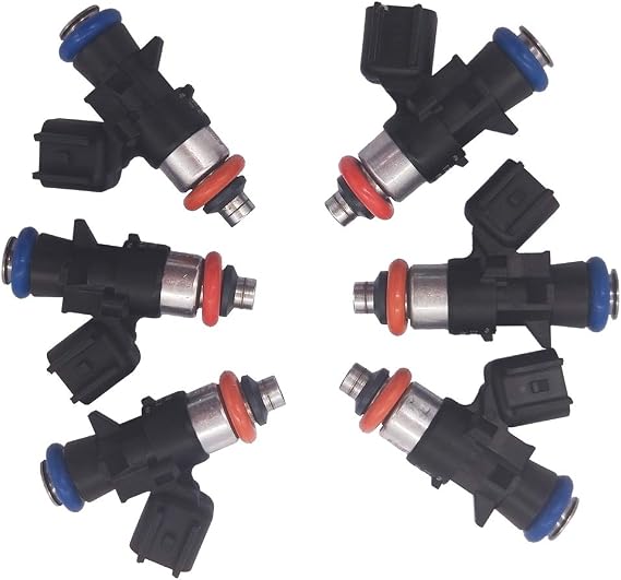JESBEN 0280158233 6pcs Set Fuel Injectors Nozzles 4 Holes Replacement for Dodge Grand Caravan Challenger Durango Jeep Grand Cherokee Town & Country 2011-2017 FJ1147 5184085AC