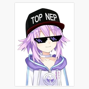 Hyperdimension Neptunia Top NEP 5" Removable Magnetic Bumper Sticker | Heavy-Duty Vehicle Magnet