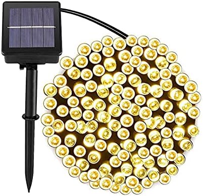 TechnoSmart Solar 100 Ledli 12 Metre Bahçe Aydınlatma Dekorasyon Güneş Enerjili Led Sarı Işık