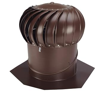 LOMANCO WHIRLYBIRD BIB14BR Turbine Ventilator, 110 MPH, Aluminum, Brown