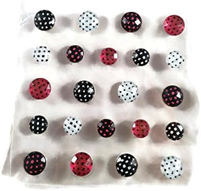 Gemstones Pink & Black Polka Dot 