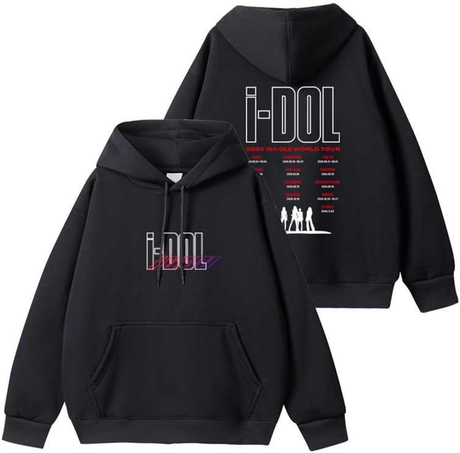 2024 GI-DLE World Tour Hoodie GIDLE I-DOL Concert Hoodie Sweatshirt Cotton GIDLE Merchandise