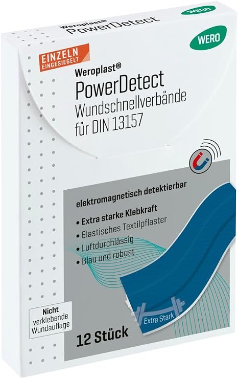 Wero plast PowerDetect Quick Wound Dressings DIN 13157 Pack of 12