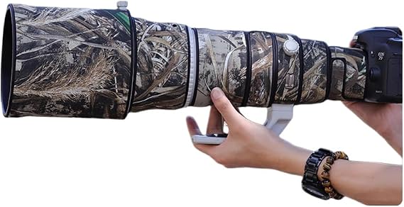 CHASING BIRDS Lens Camouflage Waterproof Coat for Canon EF 500mm F4 L is II USM Rainproof Lens Protective Cover (Reed Camouflage, with Extender EF 1.4X III)