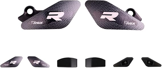 T-Rex Racing No Cut Frame Sliders Compatible with BMW 2014-2020 S1000R (White (Laser Engraved) w/Black Aluminum Insert)