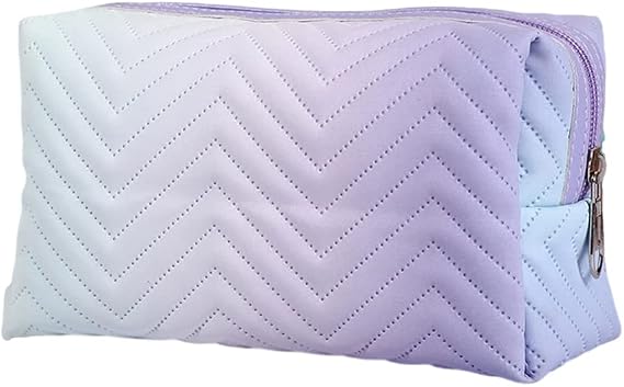 Gradient Cosmetic Bag Travel Toiletry Bag Portable Cosmetic Bag Large Capacity Multifunctional Storage Bag Travel Organizer.1pce (purple)