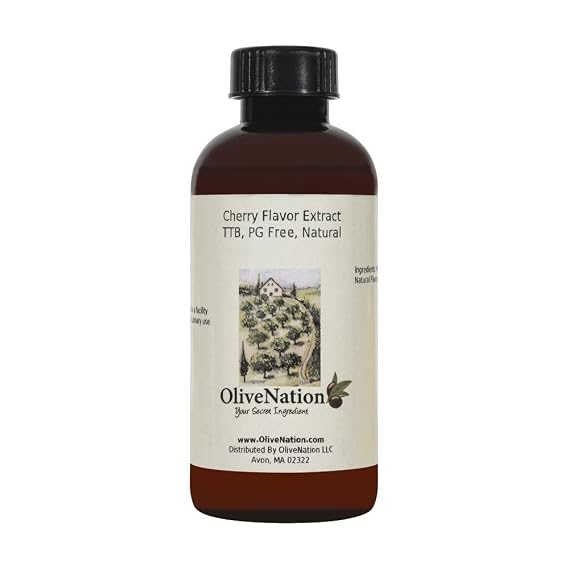 OliveNation Cherry Flavor Extract TTB, PG Free, Natural - 8 fl oz