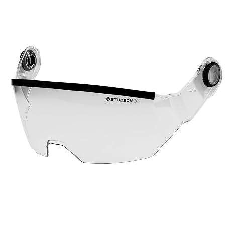 SHK-1 Half Shield Anti-Fog, Anti-Scratch, VLT: 58% - ANSI Z87.1 Certified, Easy Helmet Attachment (Clear)