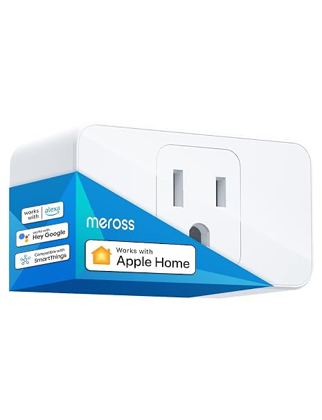 Meross Smart Plug Mini, 15A & Reliable Wi-Fi, Support Apple HomeKit, Siri, Alexa, Echo, Google Assistant, Nest Hub and SmartThings, App Control, Timer, No Hub Needed
