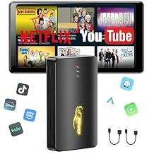 Wireless CarPlay Adapter, 2025 Smart AI Box Supports Netflix/YouTube and More, Dual-Band WiFi & Bluebooth 5.0, Android Auto Magic Box with USB Playback for Cars with Wired CarPlay