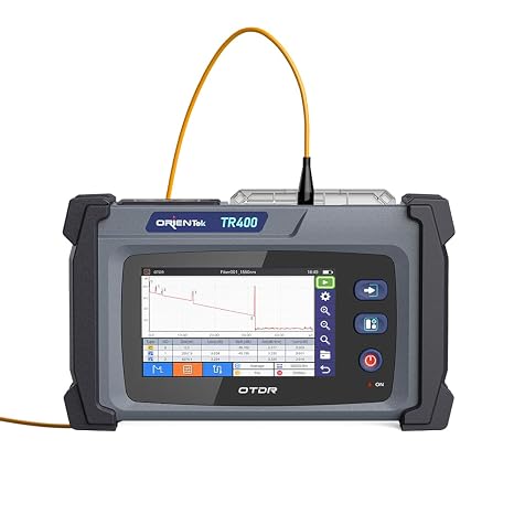 ORIENTEK TR400 FTTx OTDR Fiber Optic Mini Tester OPM OLS VFL RJ45 4.3 Inch Touch Screen Smart Link (TR400-D1: 1550)