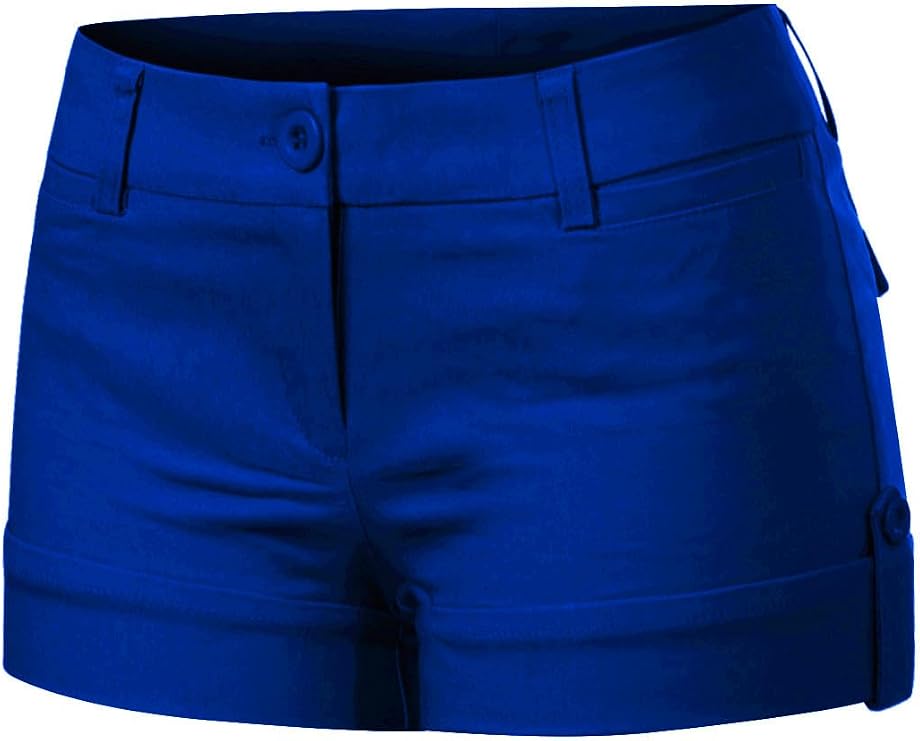 Design by Olivia Women's Comfort Modern City Cuffed Shorts with Pockets