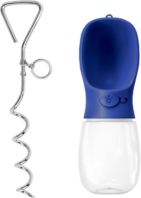 WePet Dog Stake & Leak-Proof Upright Water Cup Set