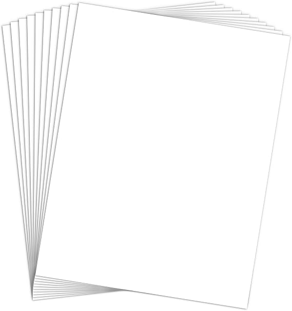 Heavy Weight 110lb Cover Cardstock White Certificate paper, Goefun 24 Pack White Card Stock 8.5x11 for Cards Making, Office Printing, Paper Crafting
