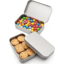 Metalldose Metallbox 2 Stück Metalldosen mit Deckel Tragbare Minibox Aufbewahrungsbox Für Zuhause Sügigkeiten und Kleinen Gegenständen(115x85x22mm)