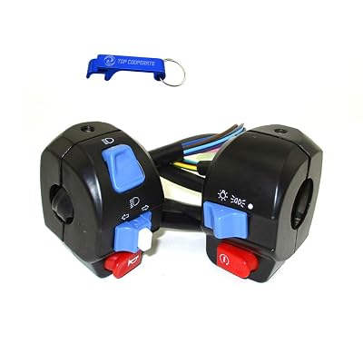 TC-Motor Aluminum 78 22mm Left Right Handle Switch Control Assembly Set for GY6 50cc 125cc 150cc Moped Scooter