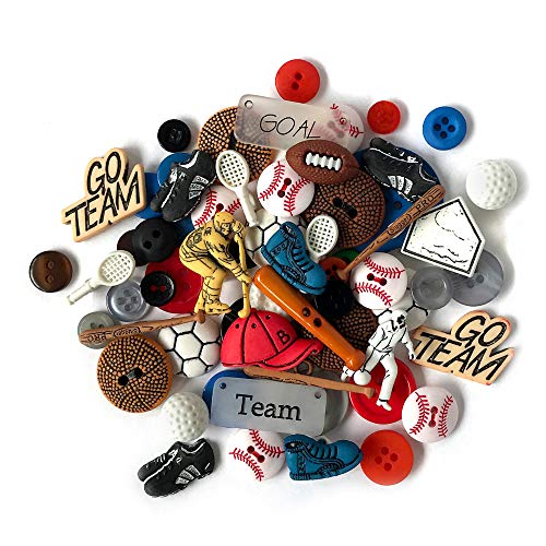 Buttons Galore and More Collection Round Novelty Buttons & Embellishments Based on Variety of Themes, Holidays and Seasons for DIY Crafts, Scrapbooking, Sewing, Cardmaking and Other Projects 50 Pcs