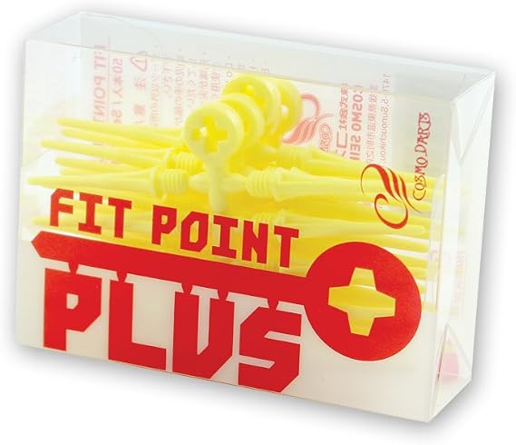 RED DRAGON Cosmo Darts - Fit Point Plus Soft Tip Dart Points - 2BA Replacement Tips for Secure Fit & Long-Lasting Flexibility, 25 mm, 50 Pack with Tool System, Yellow
