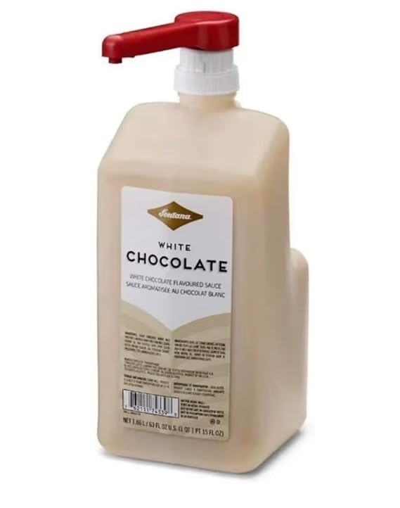 Fontana White Chocolate Mocha Sauce, 63 fl oz Bottle - with Dispensing Pump