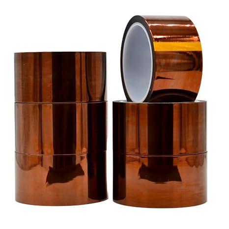 WOD Kapton Tape High Temperature Polymide Heat Resistant 1.5 inch x 36 yd. (24 Pack) for 3D Printers Platform, PCB Circuit Board, BGA Heating, and Electric & Soldering Task PKT26