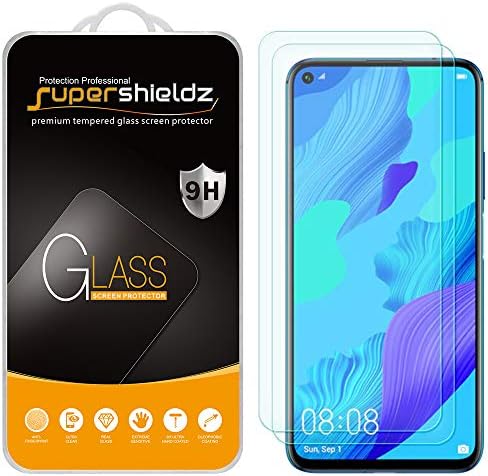 Supershieldz 2 Pack Designed for Huawei Nova 5T Tempered Glass Screen Protector, Anti Scratch, Bubble Free
