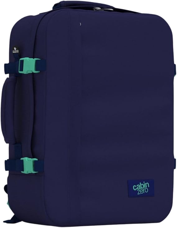 Cabinzero Classic Cabin Backpack 44L, Maximum Size Carry On Luggage, Lightweight Cabin Backpack for Men and Women, Water-Resistant Travel Bag for Flights and Backpacking
