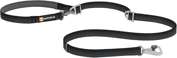 Ruffwear, Switchbak Dog Leash, Adjustable 2.5-7 ft Lead, Basalt Gray