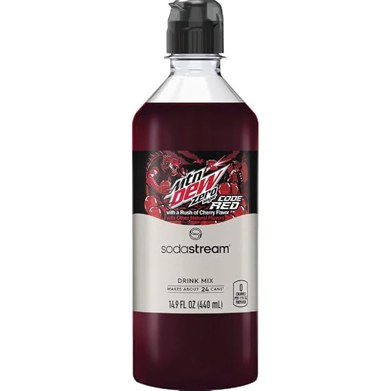 Zero Sugar Mountain Dew Code Red by SodaStream