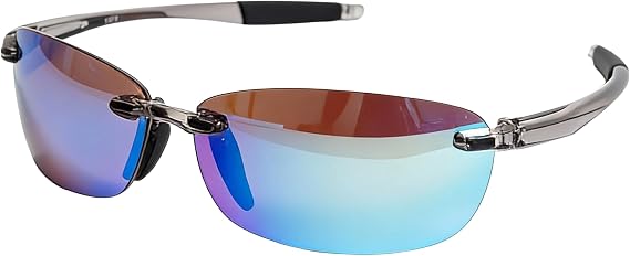 BRADDELL Polarized FL-41 Outdoor Sports Glasses with Blue Light Reflecting Mirror for Migraine Light Sensitivity, Fluorescent LED Glare, Photophobia and Concussion