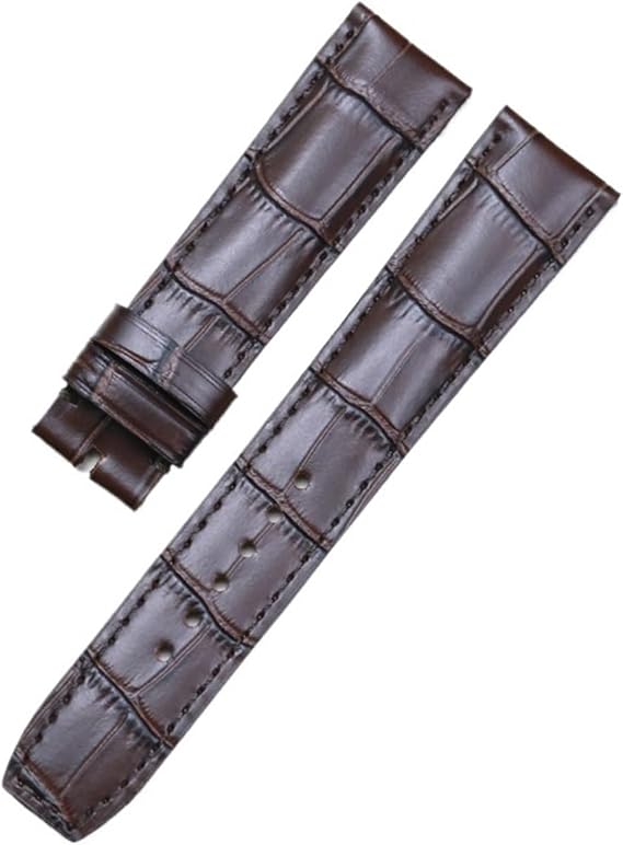 Compatible With Baume & Mercier HAMPTON CLASSIMA 10597/10310 Calf Leather Watch Bands Top Layer Leather Accessories(Dark Brown without b,22mm)