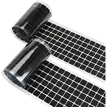 Self Adhesive Dots, 0.59 Inch Diameter 1100pcs(550Pairs) Strong Sticky Hook Tapes, Square Adhesive Back Loop Nylon Strips with Waterproof Fastener,Perfect for School Classroom,Office,DIY-Black