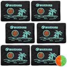 Wisesorb 50gx6pcs Rechargeable Desiccant Packs for Storage, Color Indicating Silica Gel Packets Moisture Absorbers with Transparent Window, Reusable Dehumidifier Bags for Safe 3D Filaments Electronics
