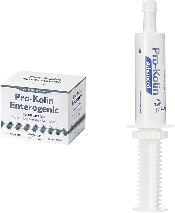 Protexin Pro-Kolin Enterogenic 4 g (Pack of 1, Total 60 Sachets) & Veterinary Pro-Kolin Advanced for Dogs Advanced for Dogs, 60 ml