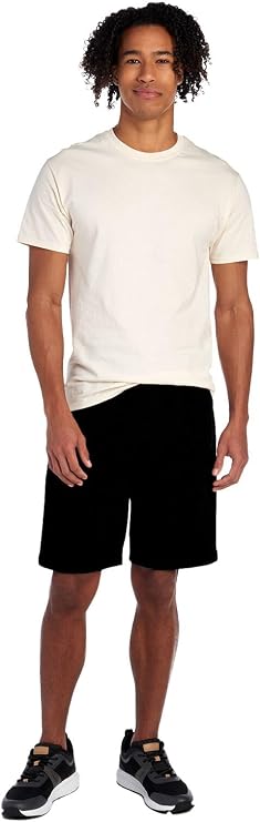 Jerzees Men's Men's NuBlend Fleece Sweat Shorts, 9" Inseam, Jersey Lined Pockets, Inside Drawcord, Cotton Blend