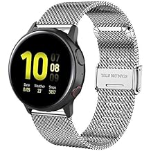Bands for Vivoactive 3 Watch Band, 20mm Mesh Stainless Steel Band for Garmin Vivoactive 3/Forerunner 645 Music/Galaxy Watch 42mm/Galaxy Watch 3 41mm/Galaxy Watch Active 2 40mm/44mm