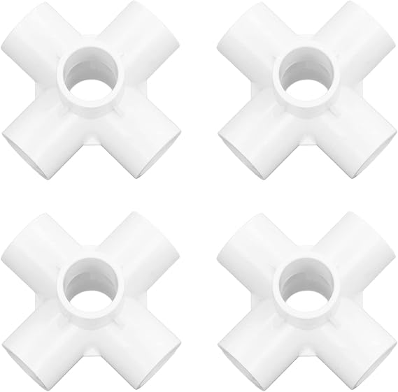 10PCS 6 Way PVC Pipe Elbow Fittings, Elbow Pipe Connectors, Plastic Pipe Corner Elbow Connector 20mm Inner Diameter for Water Pipes, Furniture, Greenhouse Pipe Joints and Tent