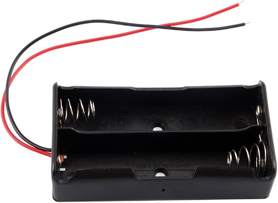Zer one 3.7V 18650 Battery Holder, 2 Lots Rechargeable Battery Holder Plastic Case Storage Box with Wire Leads for Computer Accessories & Parts