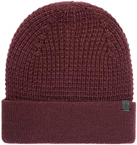 Mens Waffle Rib Cuff Cap, One Size - Outdoor Hat for Cold Weather