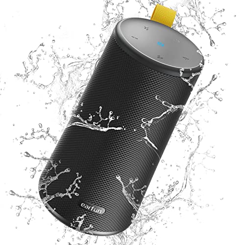 EarFun UBOOM Bluetooth Speaker, [24W Stereo Sound] Boom Bass, 360 Surround Sound, SweatshieldTM IPX7 Waterproof, Indoor & Outdoor Modes, Dual Pairing, 24Hrs, Portable Wireless Speaker for iPhone etc