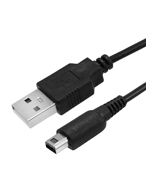 USB LadeKabel 12 m für 3DS / 2DS kompatibel mit Nintendo DS DSi 3DS XL New 2DS XL schwarz geeignet für verschiedene Modelle perfekt für Zuhause und Unterwegs Spielen während des Ladens