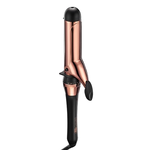 INFINITIPRO BY CONAIR Rose Gold Titanium 1 1/2-Inch Curling Iron, 1 12 inch barrel produces soft waves for use on medium and long hair