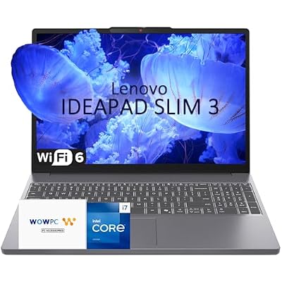 Lenovo IdeaPad Slim 3 Laptop, Intel Core i7-13620H Processor, 8GB DDR5 RAM, 256GB SSD, 15.3 WUXGA Display, Copilot AI, WOWPC Recovery USB, Windows 11 Pro, Fast & Smooth for Work, Study & Daily Use